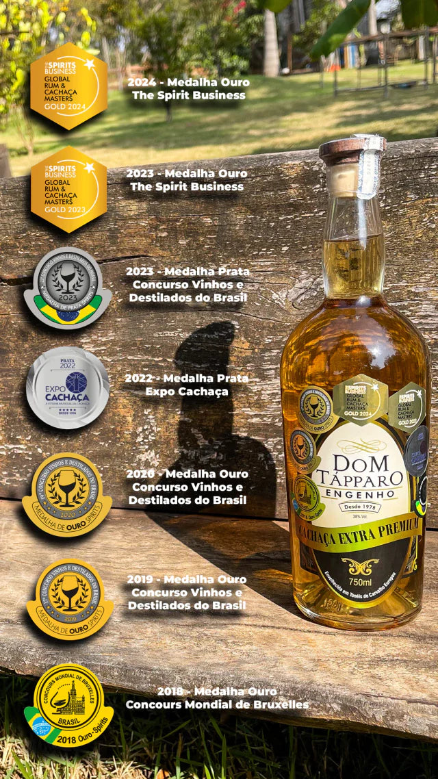 Cachaça Extra Premium 12 Anos Europeu Dom Tápparo