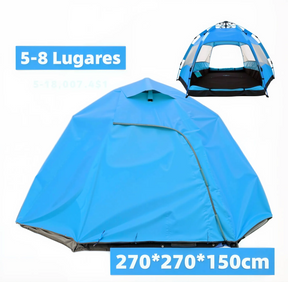 Barraca Camping Praia Viagem Acampamento 4 A 6 Pessoas com Capa